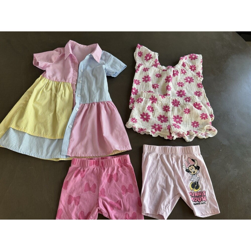 Girls Clothing Bundle dress outfit set shorts summer spring pink Disney size 4/5